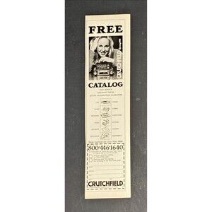 Crutchfield Auto and Home Electronic and Audio Systems" Vintage Print Ad 1982